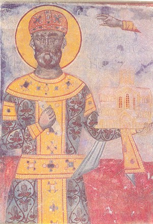  Давид 4 Строитель Грузинская фреска.