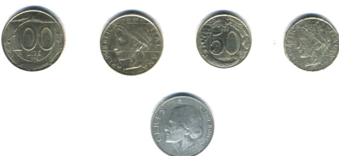 Итальянская монеты. (увеличено) Из коллекции Лимарева В.Н.