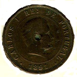 Португальская монета в десять сентимо. Из коллекции Лимарева В.Н.