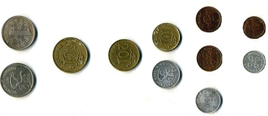 Монеты независимой Финляндии 70 годов 19 века. Из коллекции Лимарева В.Н. Фото Лимарева В.Н.