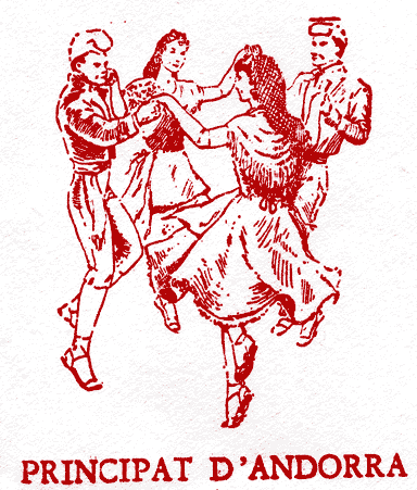 Танцующие национальный андоррский танец. 