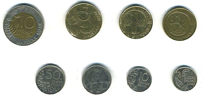 Монеты независимой Финляндии 90 годов 19 века. Из коллекции Лимарева В.Н. Фото Лимарева В.Н.