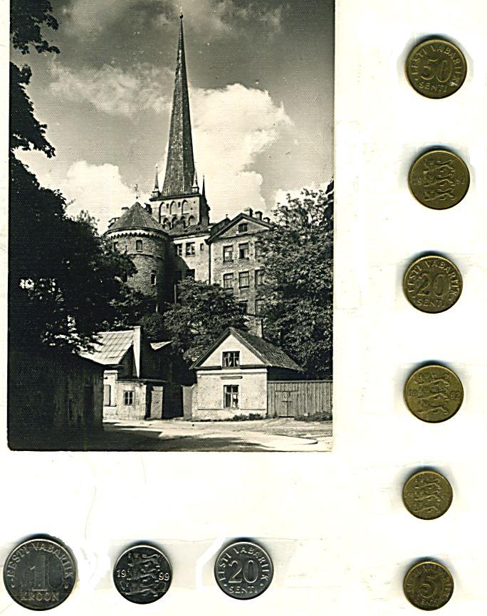 Эстонские монеты конца 20 века - начала 21 века. Из коллекции Лимарева В.Н 